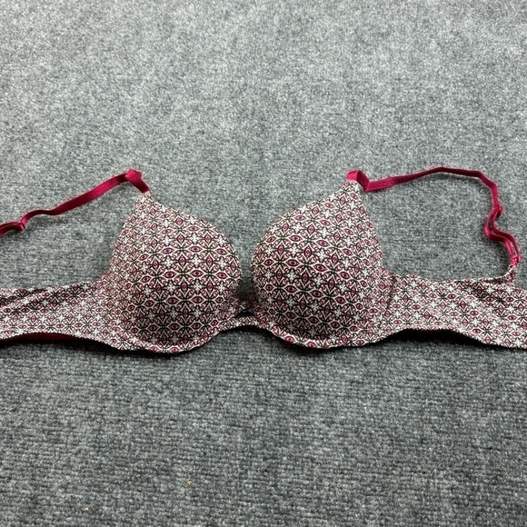 VICTORIA’S SECRET Women’s Perfect Shape Maroon Pattern Bra size: 34B - Picture 1 of 5